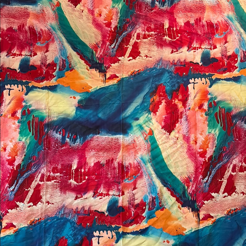 Vibrant Abstract Patterned Scarf